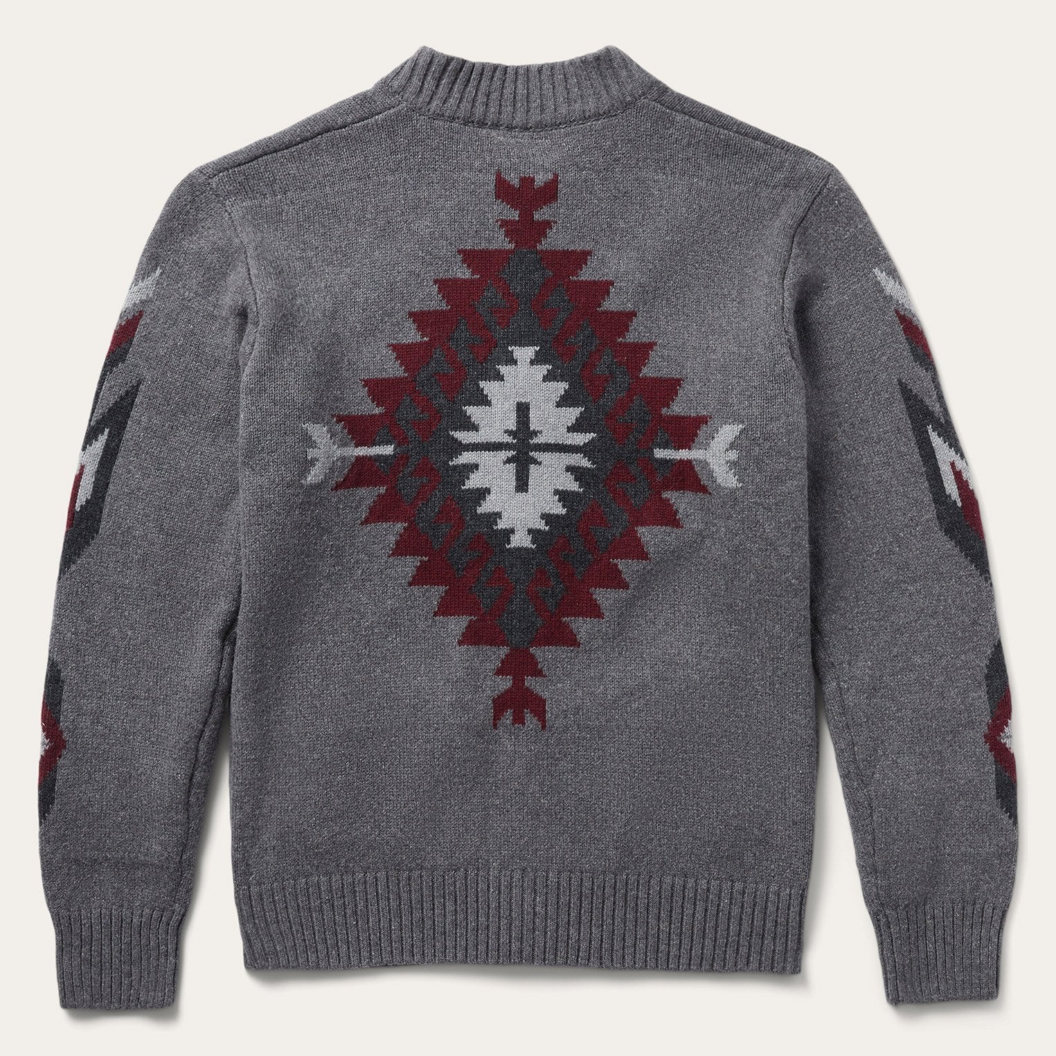 Grey Aztec Cardigan | Stetson Grey