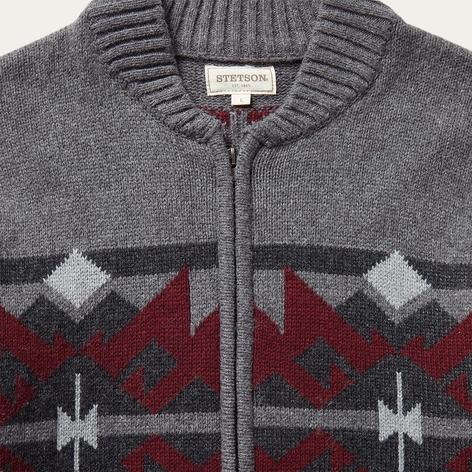 Grey Aztec Cardigan | Stetson Grey