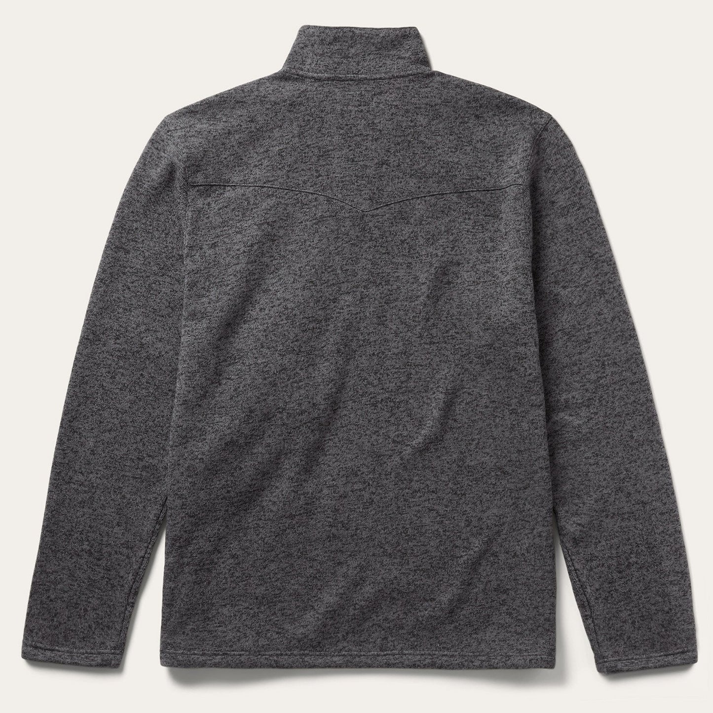 Button-Front Grey Pullover Knit Sweater | Stetson Grey