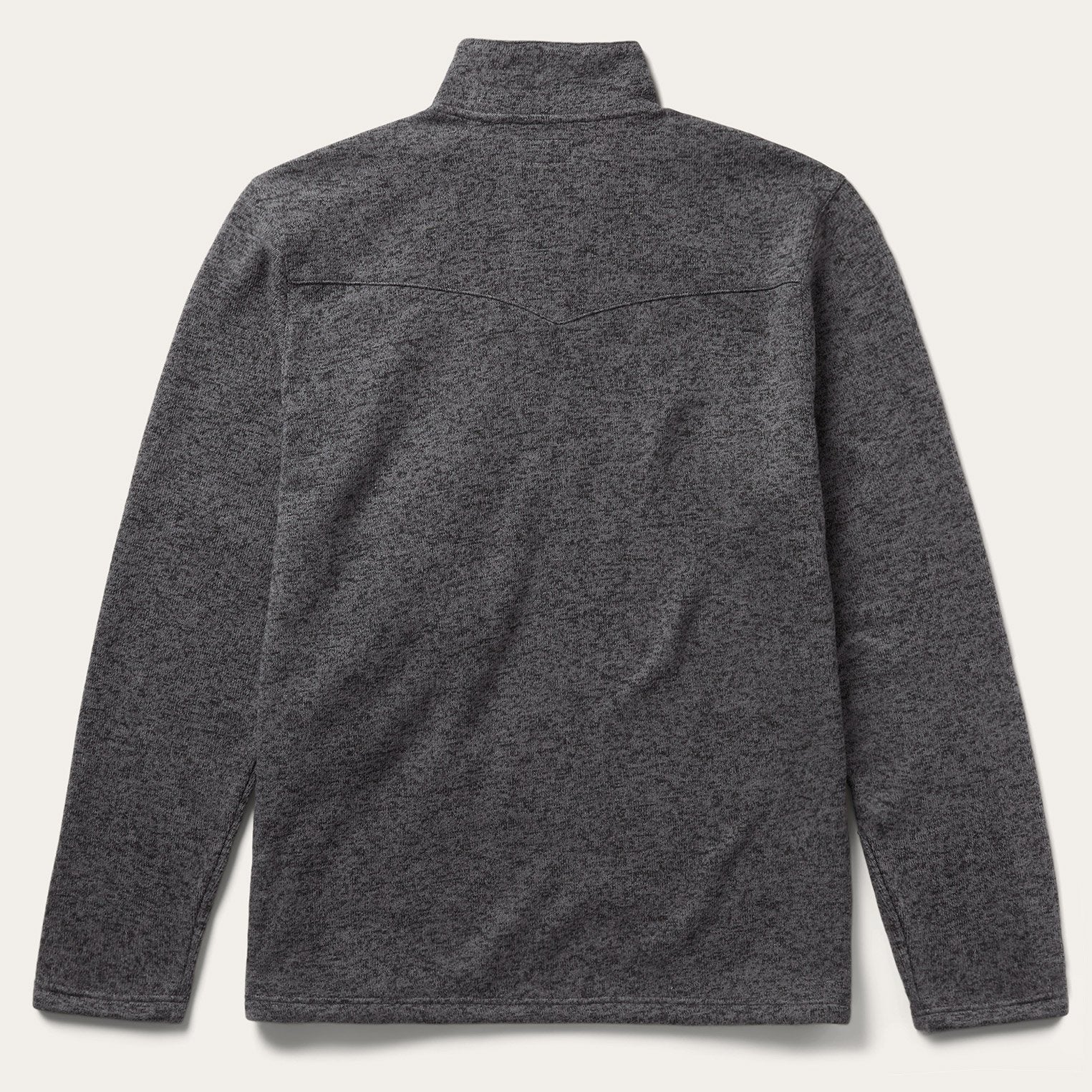 Button-Front Grey Pullover Knit Sweater | Stetson Grey