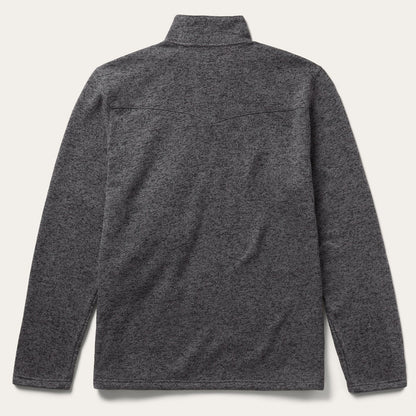 Button-Front Grey Pullover Knit Sweater | Stetson Grey