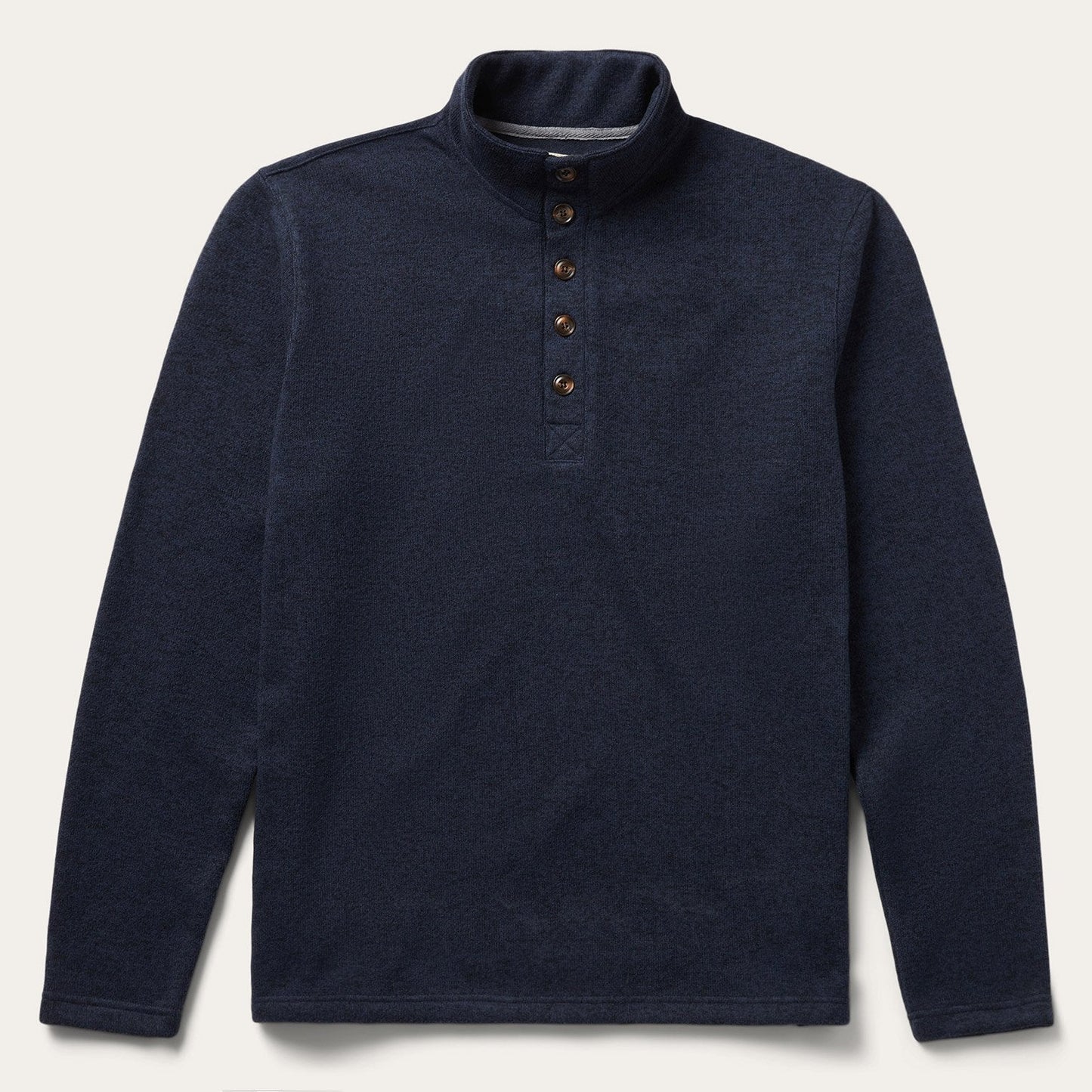 Button-Front Blue Pullover Knit Sweater | Stetson Blue