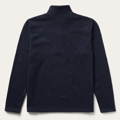 Button-Front Blue Pullover Knit Sweater | Stetson Blue