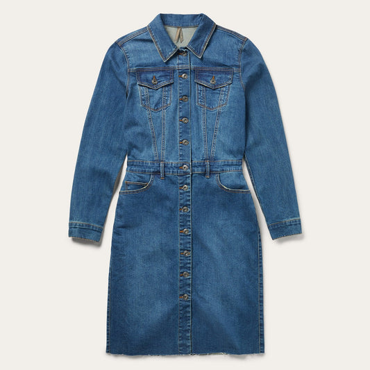 Premium Denim Shirt Dress | Stetson Blue