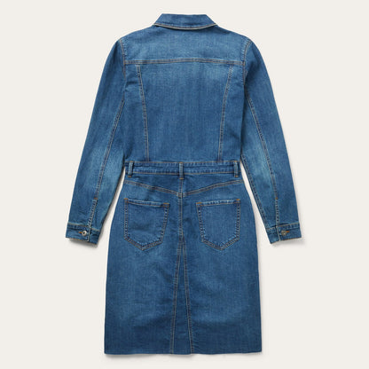 Premium Denim Shirt Dress | Stetson Blue