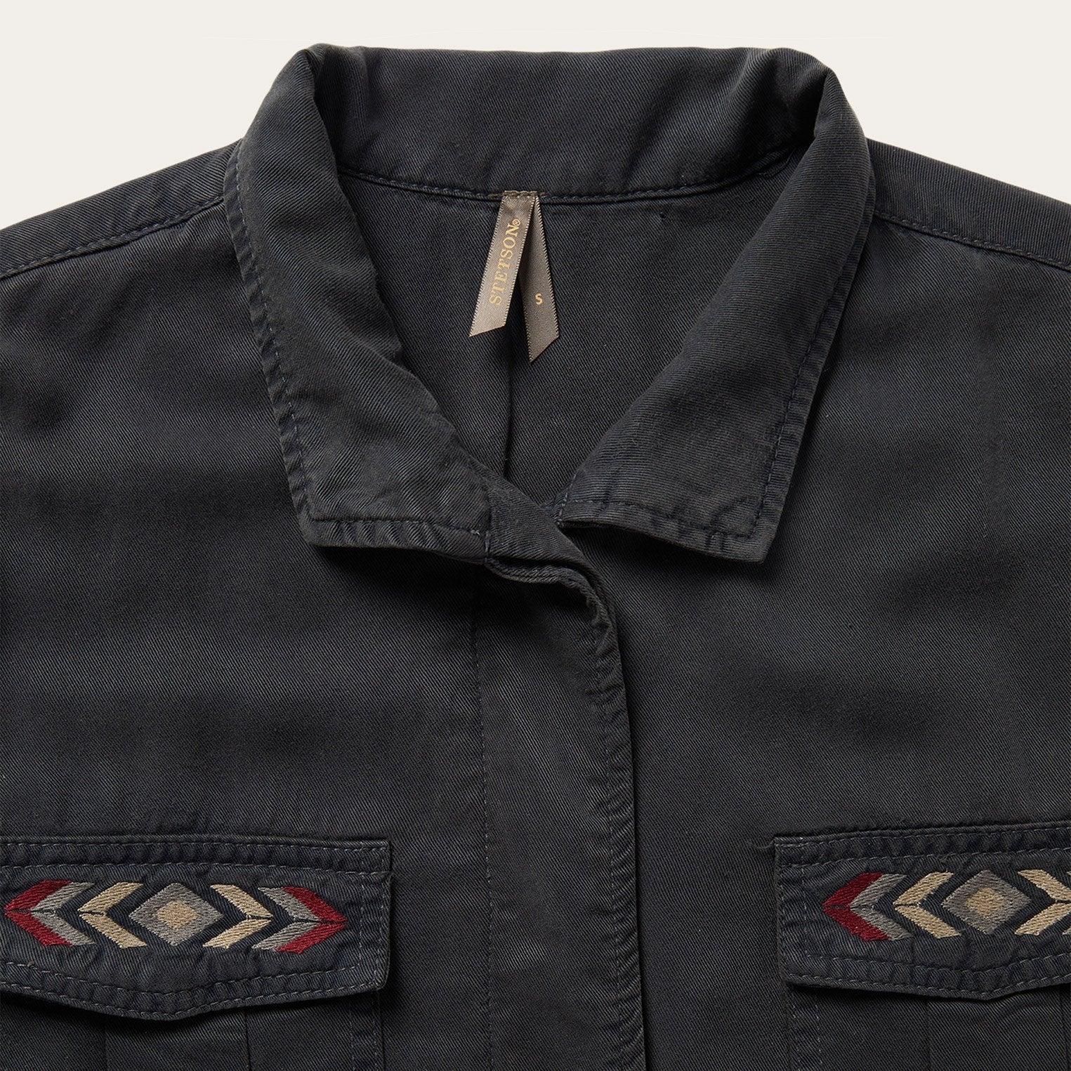 Black Aztec Jacket | Stetson Grey