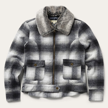 Plaid Cropped Jacket | Stetson Black