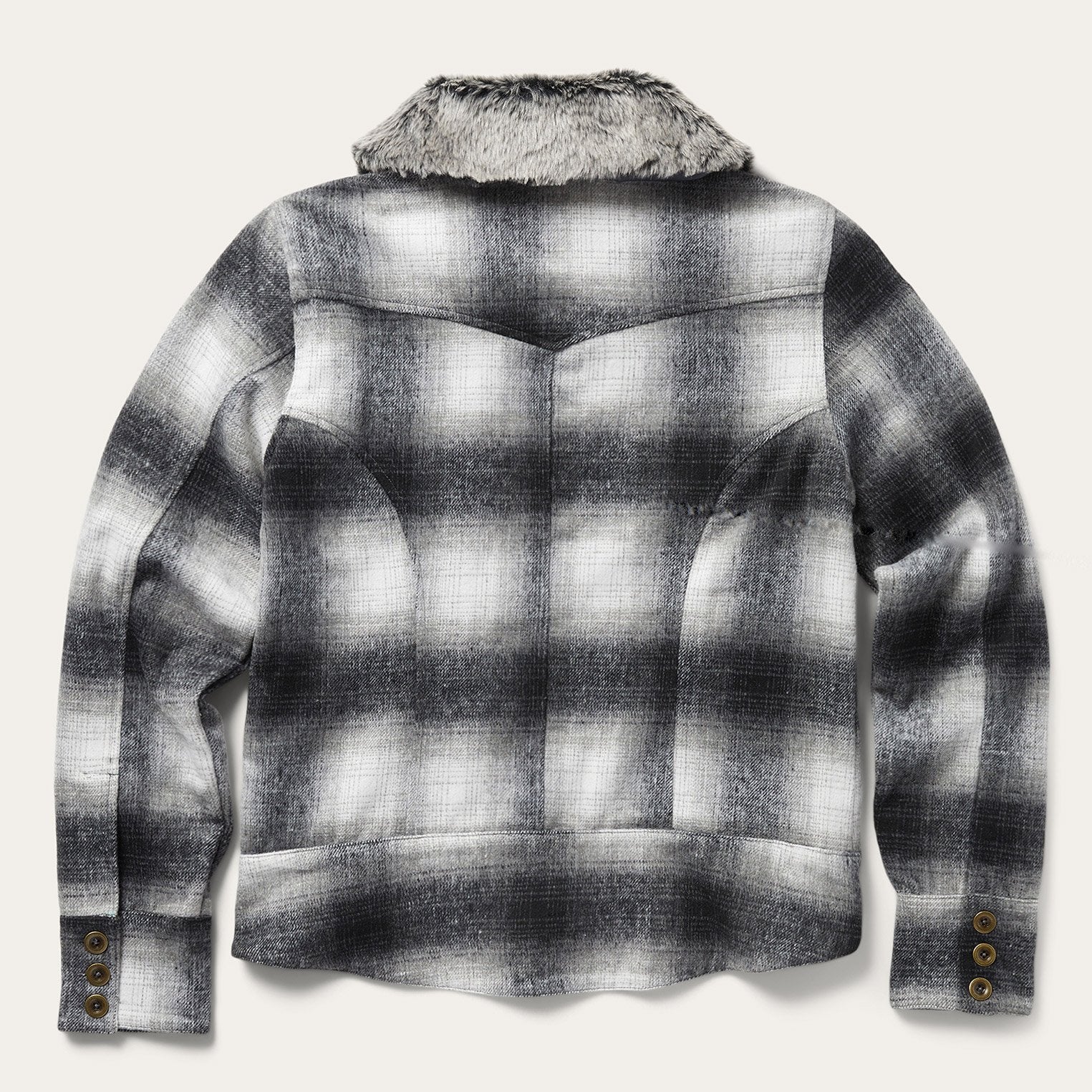 Plaid Cropped Jacket | Stetson Black