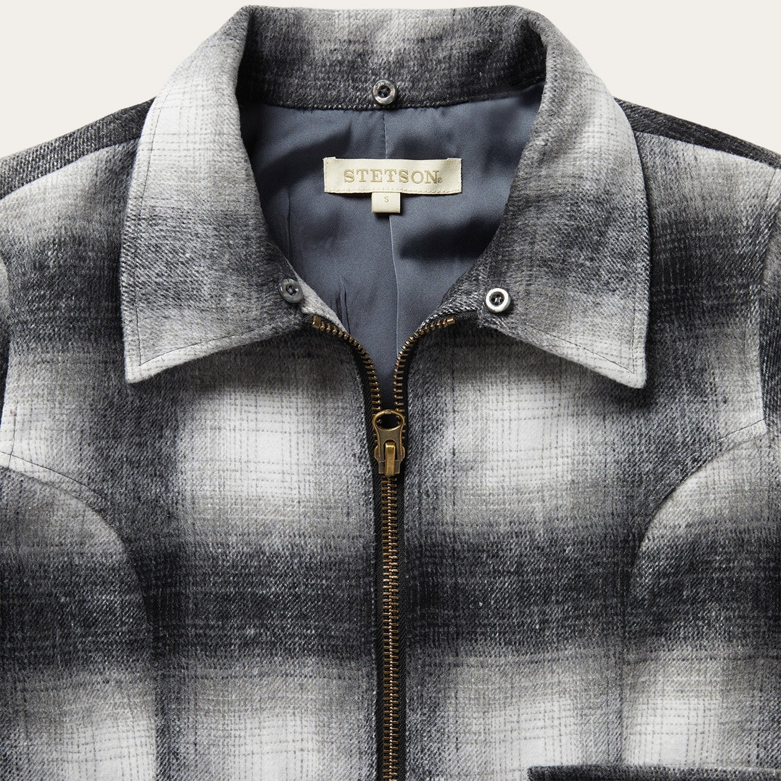 Plaid Cropped Jacket | Stetson Black