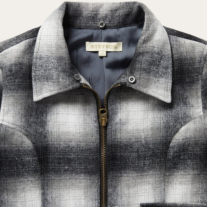 Plaid Cropped Jacket | Stetson Black