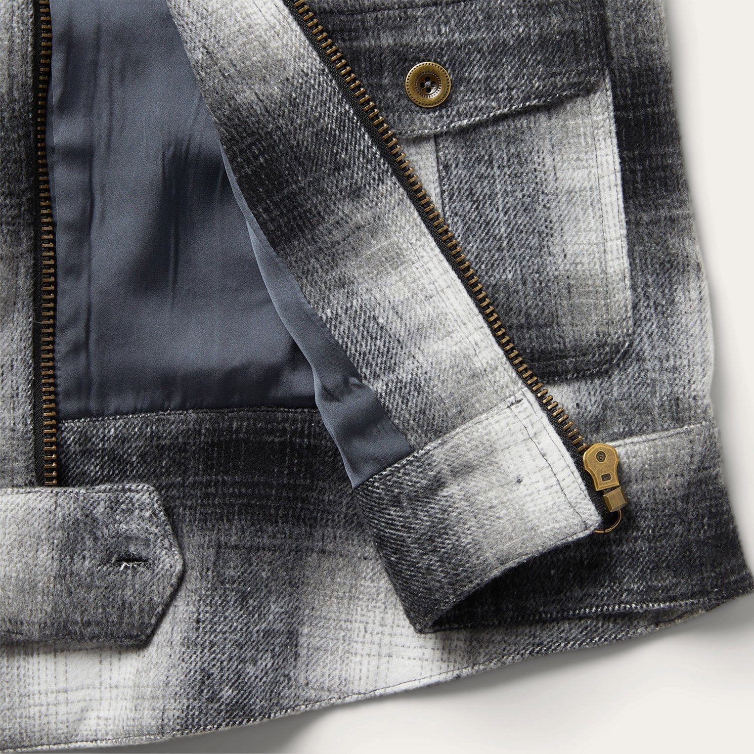 Plaid Cropped Jacket | Stetson Black