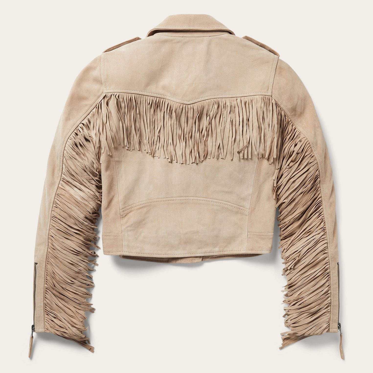Premium Suede Moto Jacket | Stetson Tan