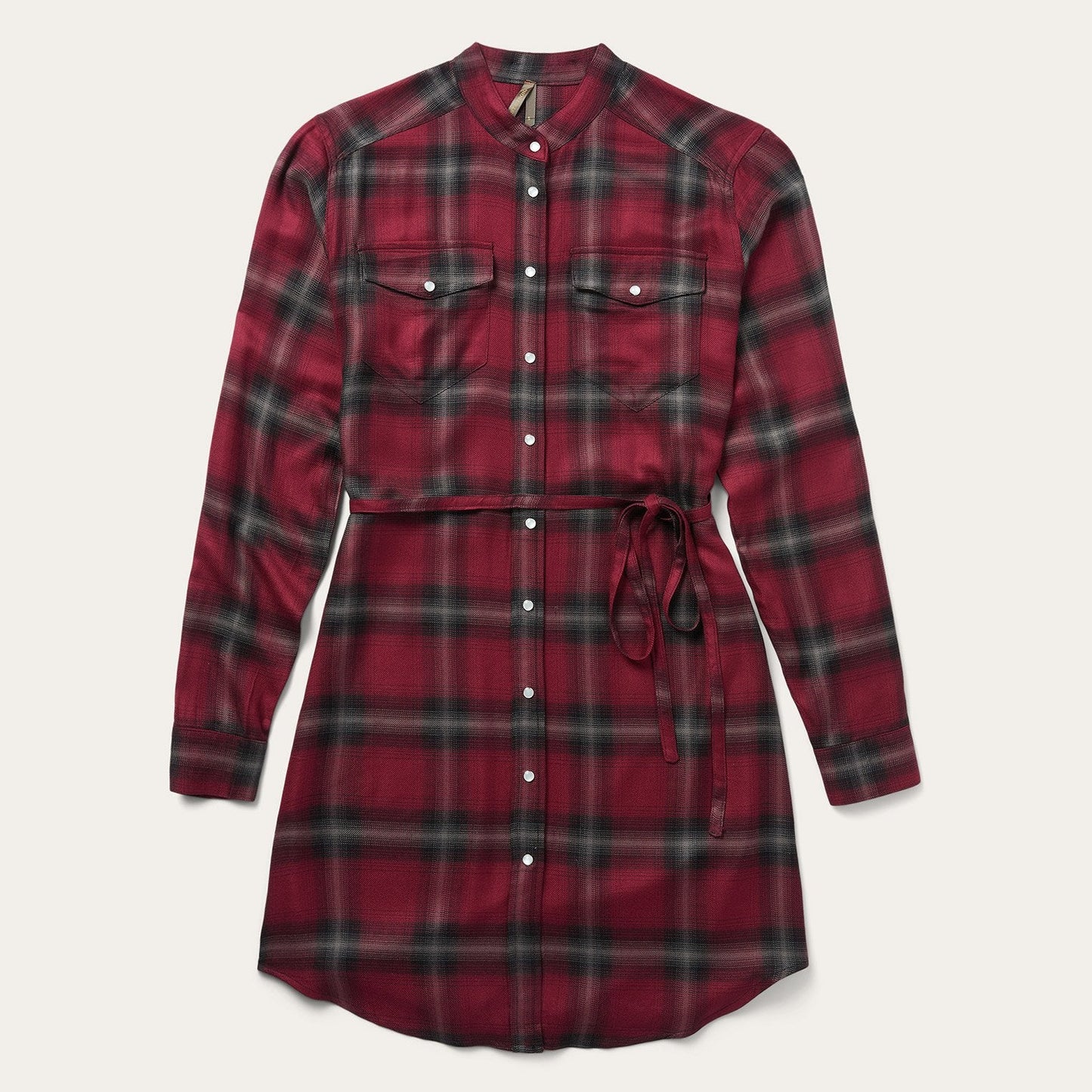 Harvest Plaid Tie Dress | Stetson Wine