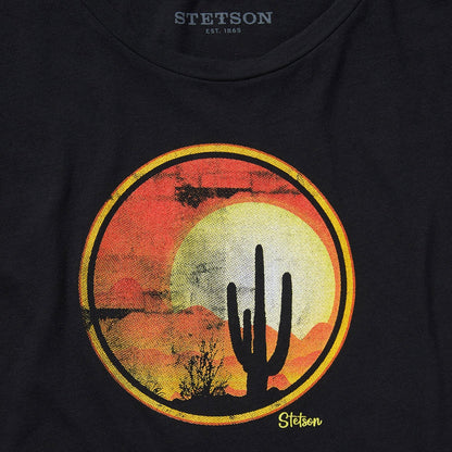 Sunset Saguaro Graphic Tee | Stetson Black