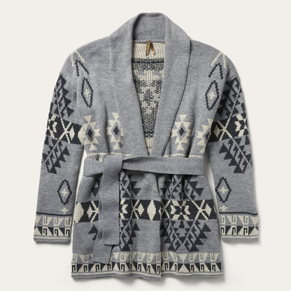 Chunky Knit Tie Sweater in Grey | Stetson Grey