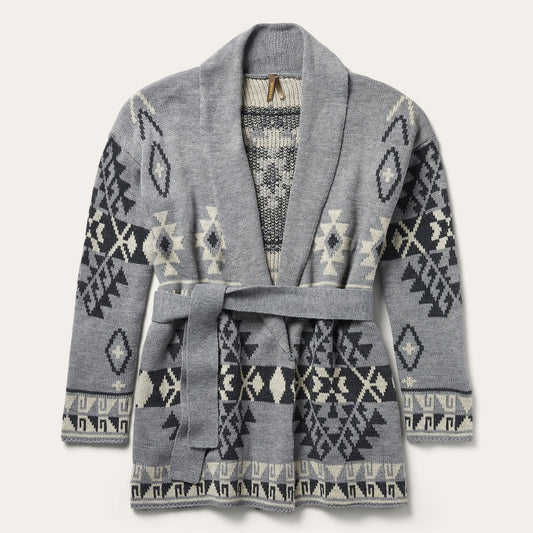 Chunky Knit Tie Sweater in Grey | Stetson Grey