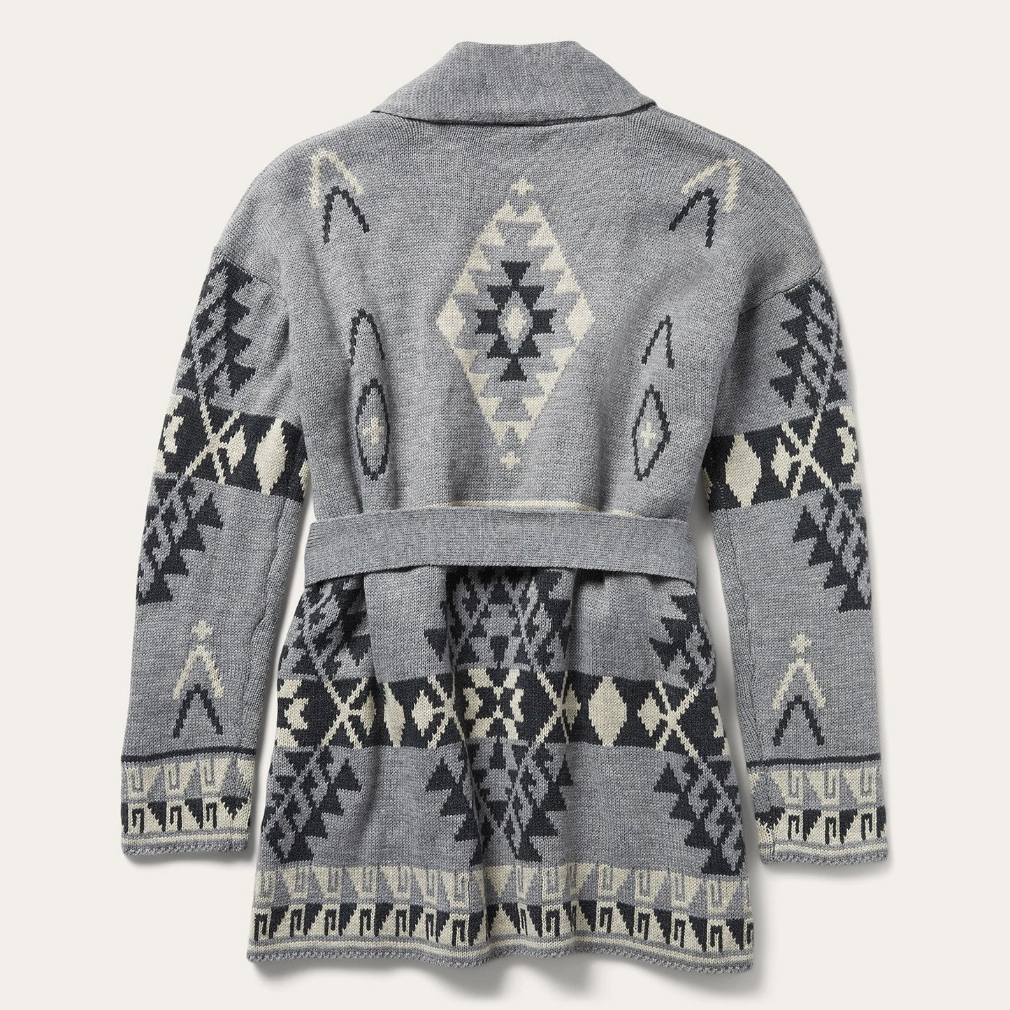 Chunky Knit Tie Sweater in Grey | Stetson Grey