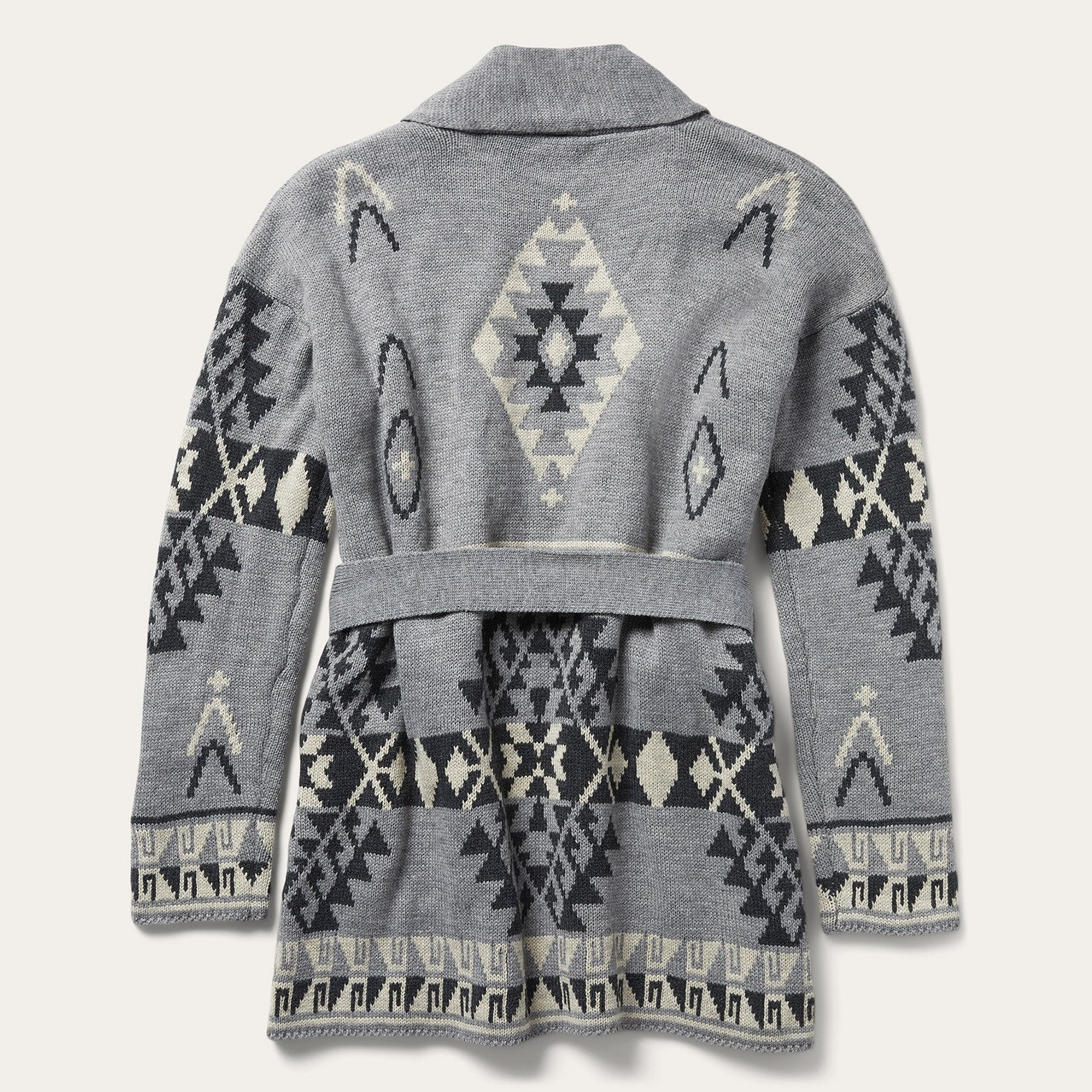 Chunky Knit Tie Sweater in Grey | Stetson Grey