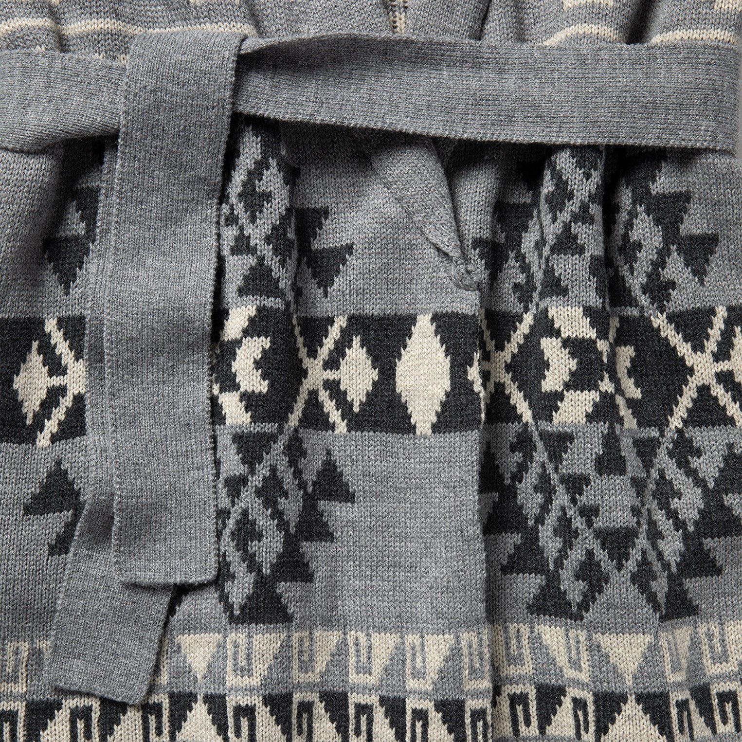 Chunky Knit Tie Sweater in Grey | Stetson Grey