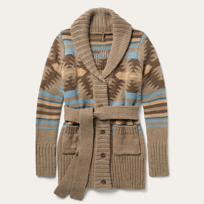 Chunky Knit Tie Sweater in Brown | Stetson Wine