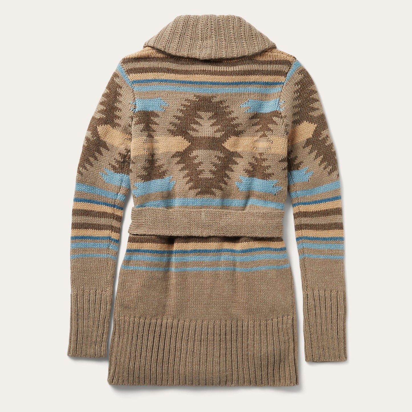 Chunky Knit Tie Sweater in Brown | Stetson Wine