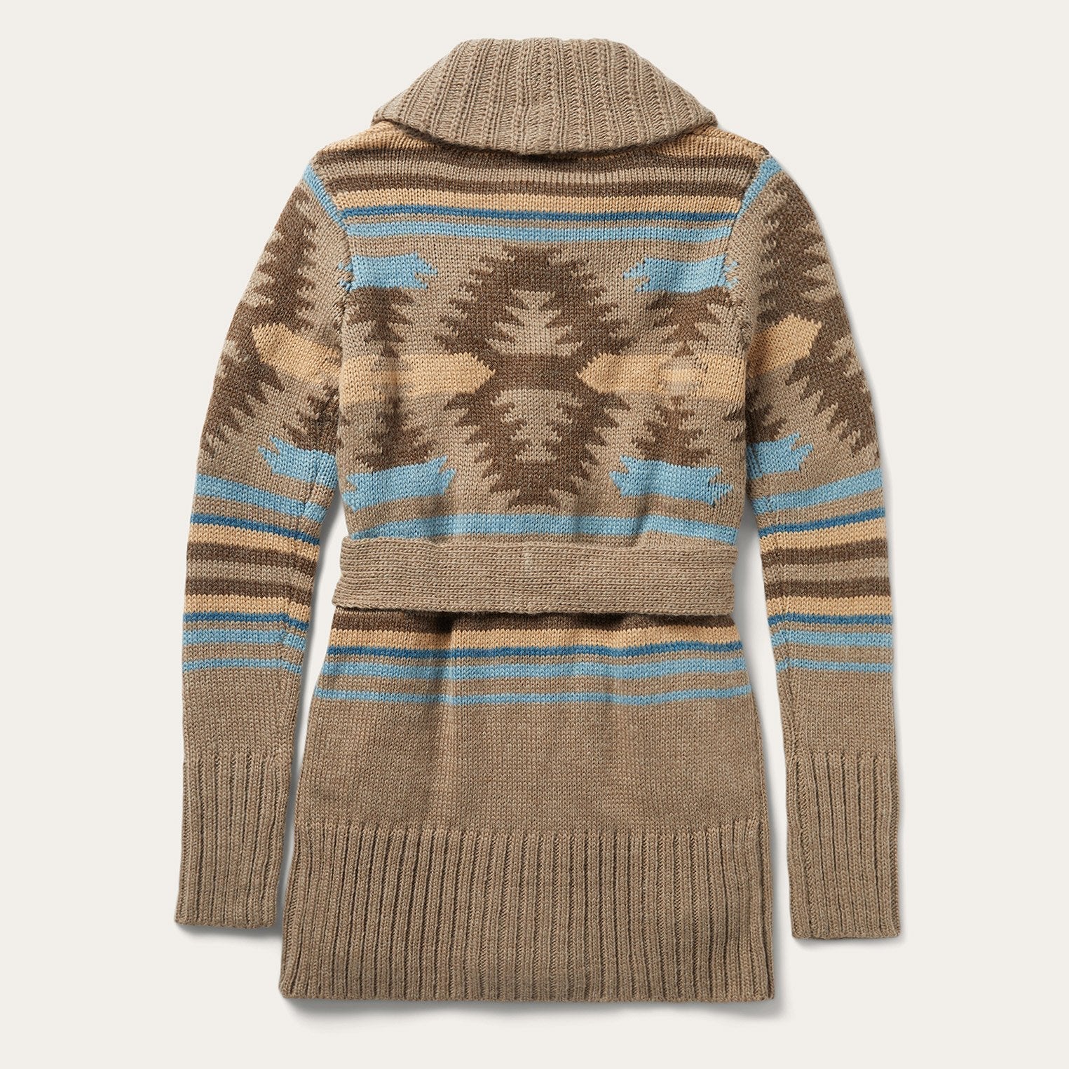Chunky Knit Tie Sweater in Brown | Stetson Wine
