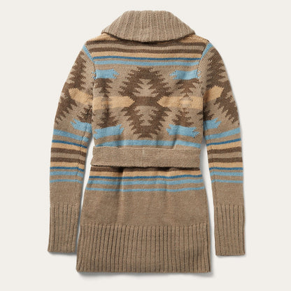 Chunky Knit Tie Sweater in Brown | Stetson Wine