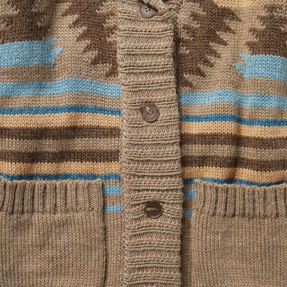 Chunky Knit Tie Sweater in Brown | Stetson Wine