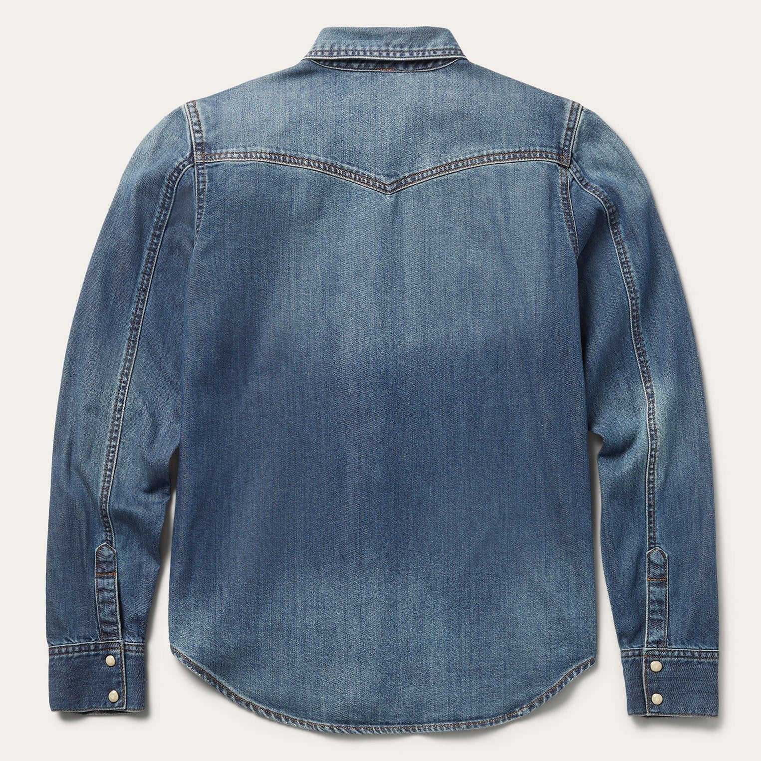 Distressed Denim Shirt | Stetson Blue