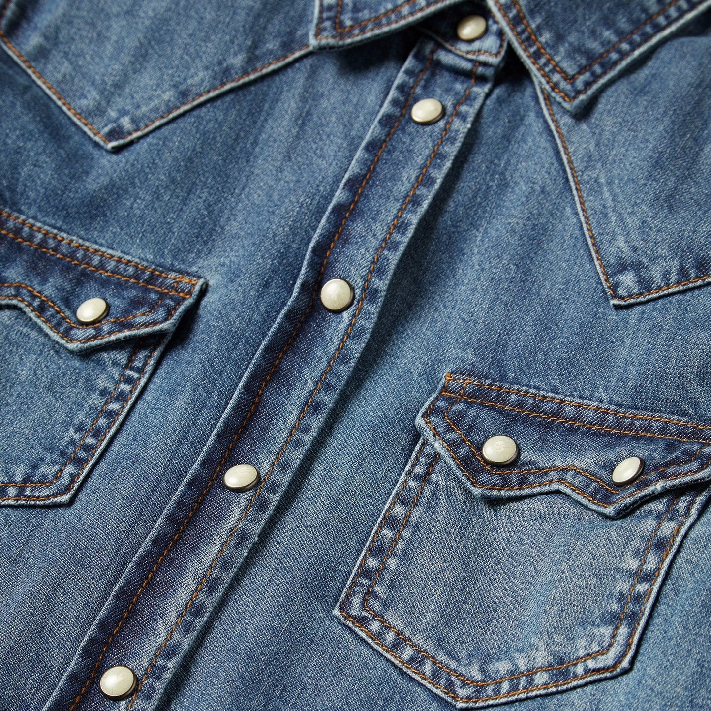 Distressed Denim Shirt | Stetson Blue
