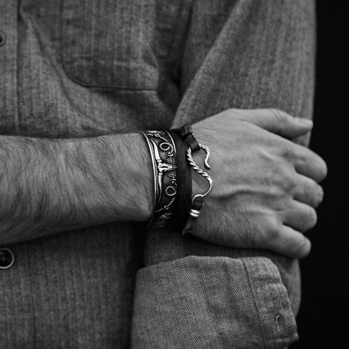 Southwestern Cuff | Stetson Grey