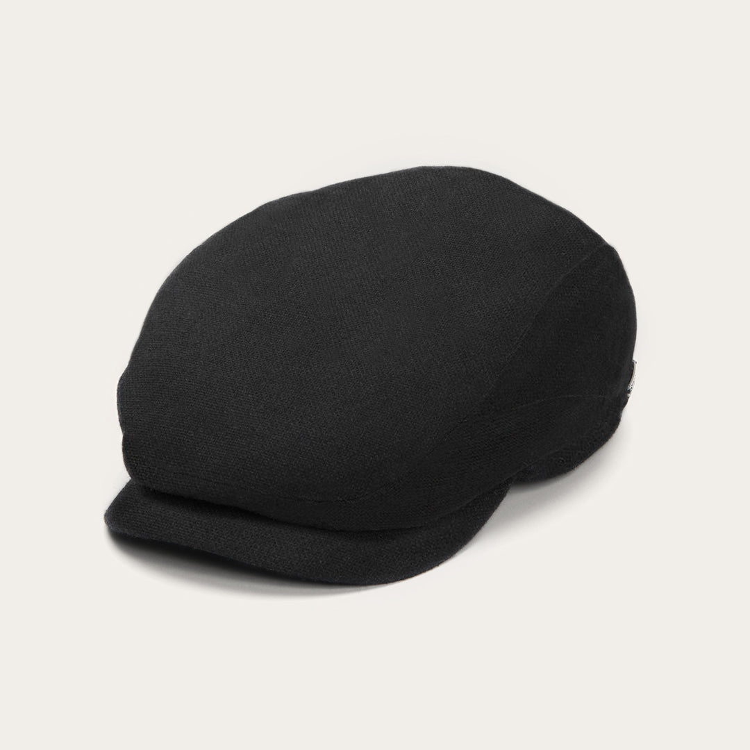 Virgin Wool & Cashmere Driver Cap | Stetson Black