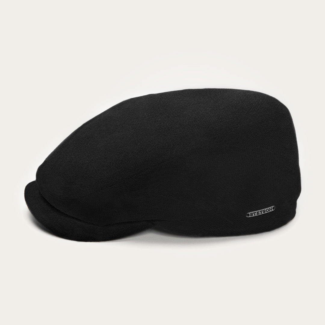 Virgin Wool & Cashmere Driver Cap | Stetson Black