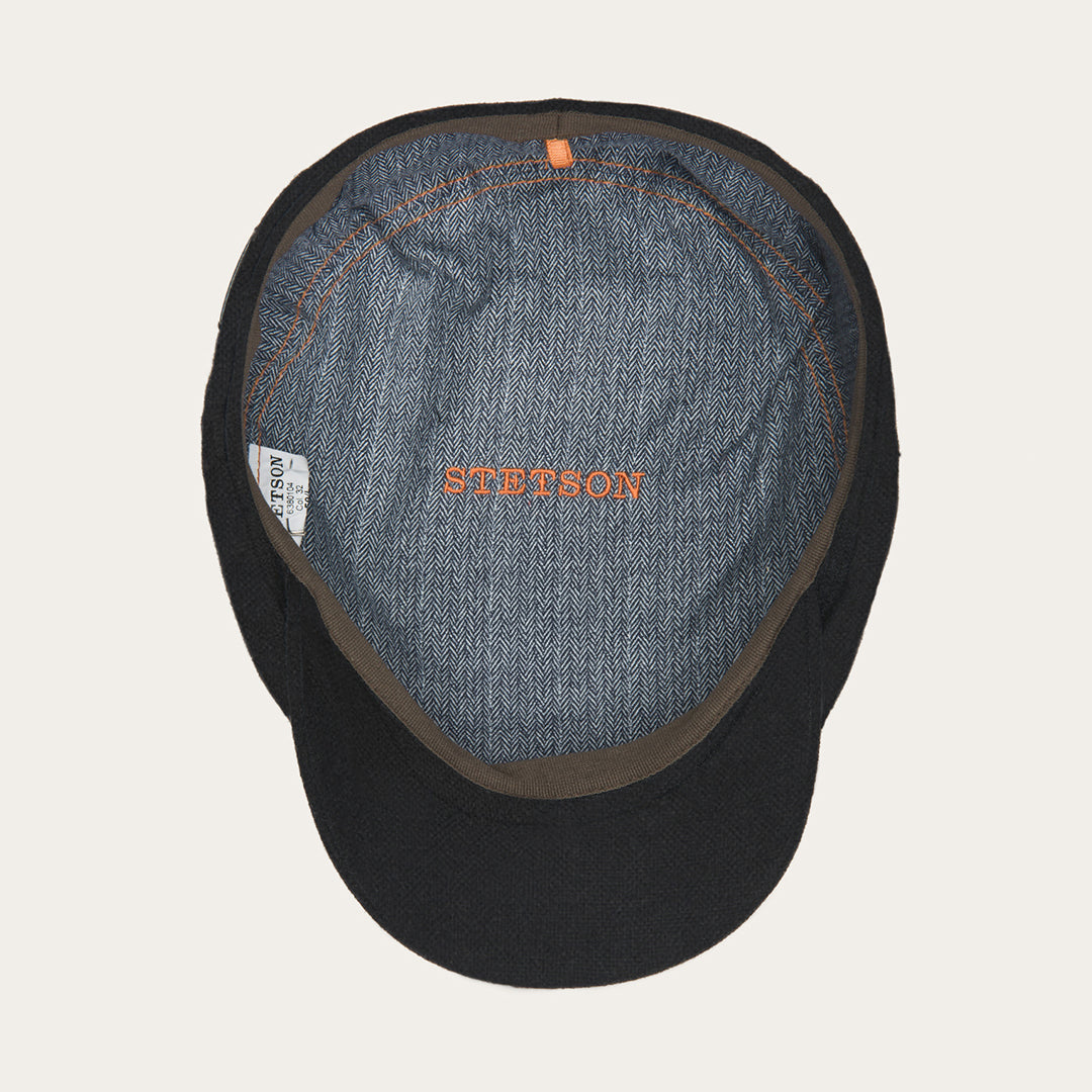 Virgin Wool & Cashmere Driver Cap | Stetson Black