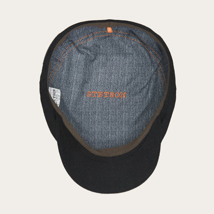 Virgin Wool & Cashmere Driver Cap | Stetson Black