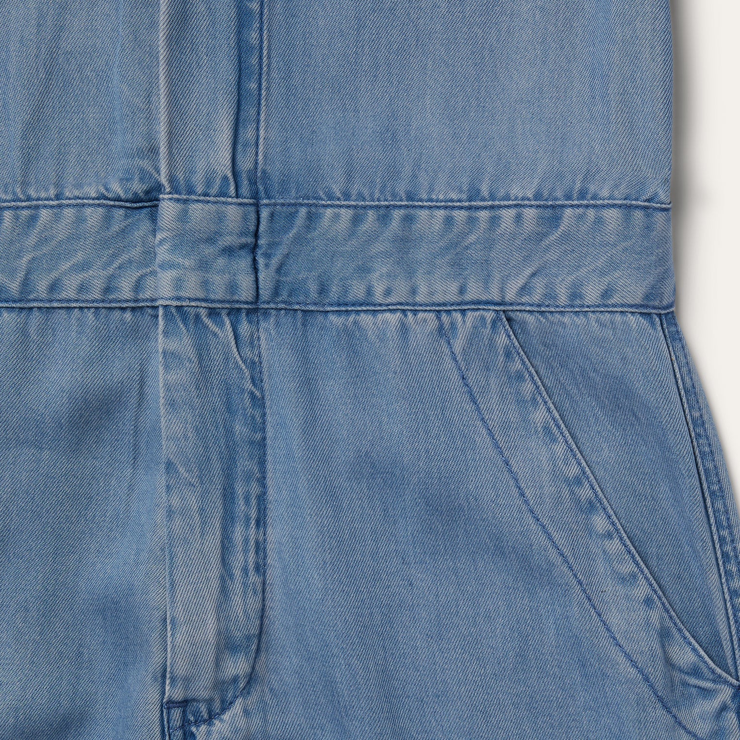 Notch Collar Jumpsuit | Stetson Blue