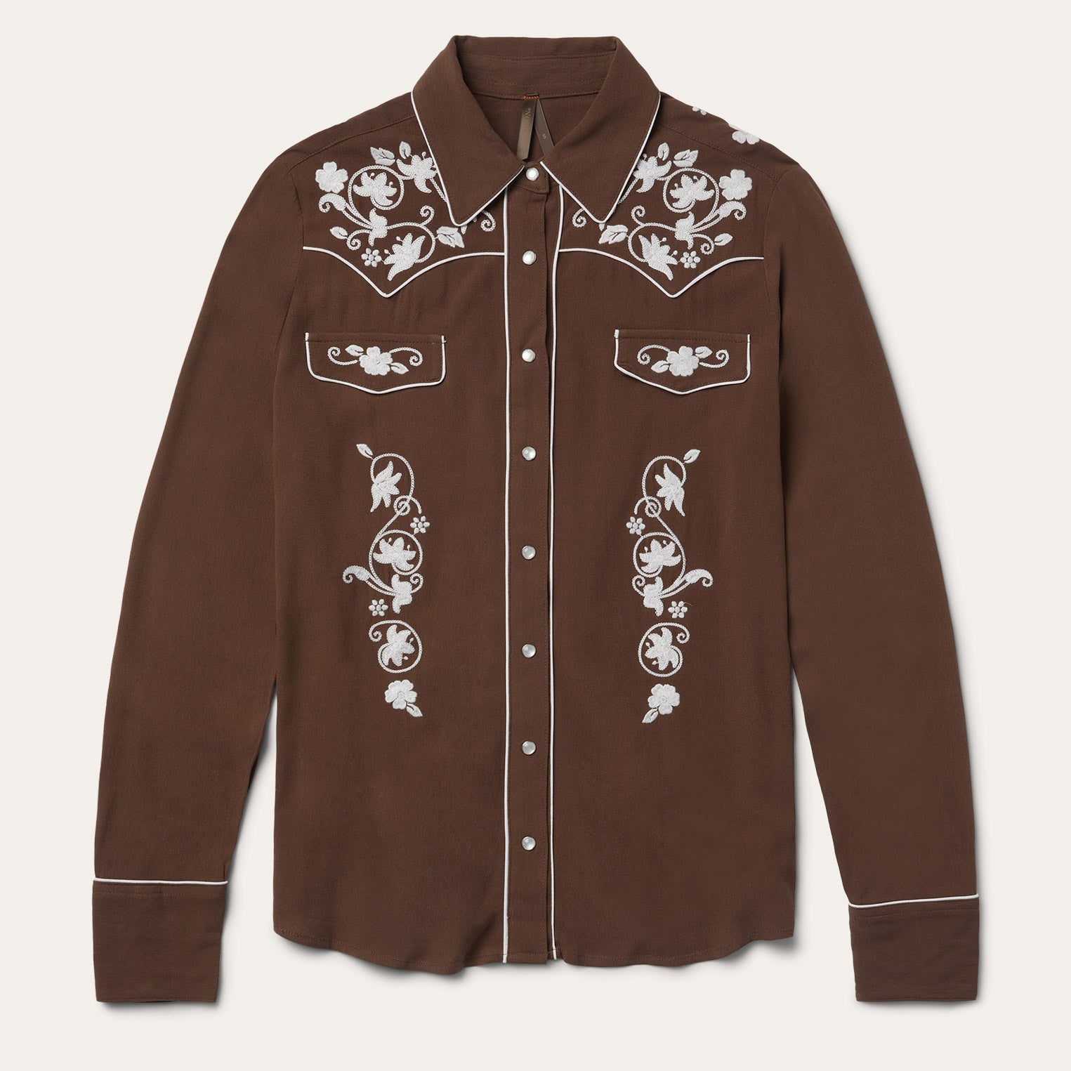 Classic Western Snap Shirt | Stetson Brown