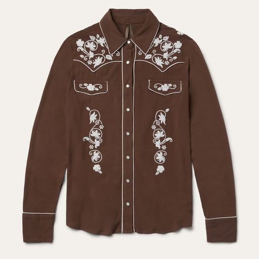 Classic Western Snap Shirt | Stetson Brown