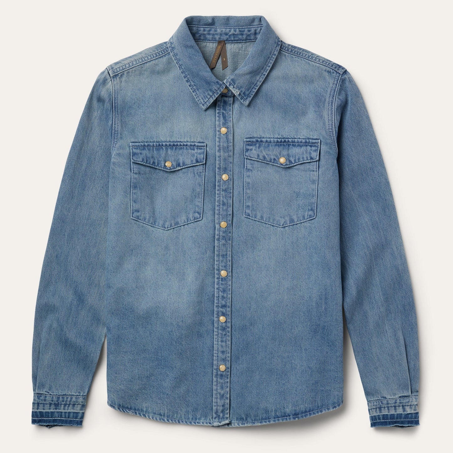 Loose Fit Denim Snap-Front Shirt | Stetson Blue