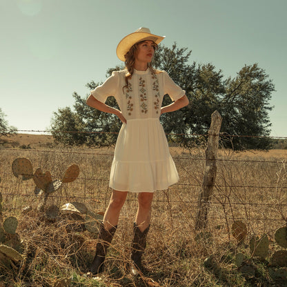Flat Weave Dress | Stetson White