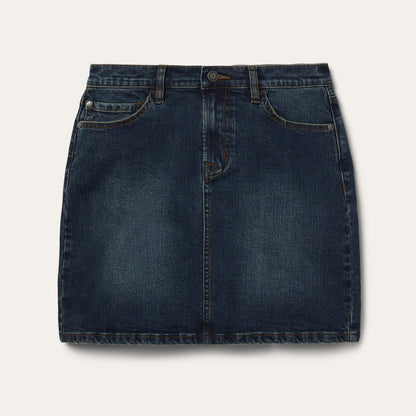 Stretch Denim 5-Pocket Skirt | Stetson Blue