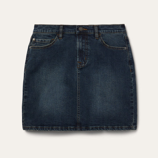 Stretch Denim 5-Pocket Skirt | Stetson Blue
