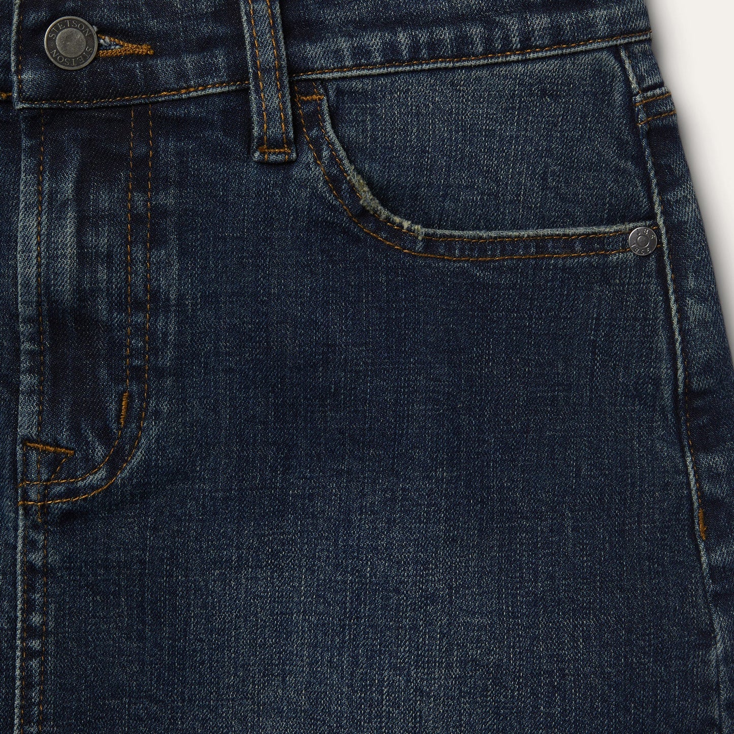 Stretch Denim 5-Pocket Skirt | Stetson Blue