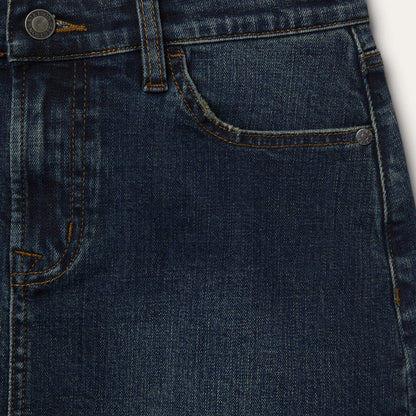 Stretch Denim 5-Pocket Skirt | Stetson Blue