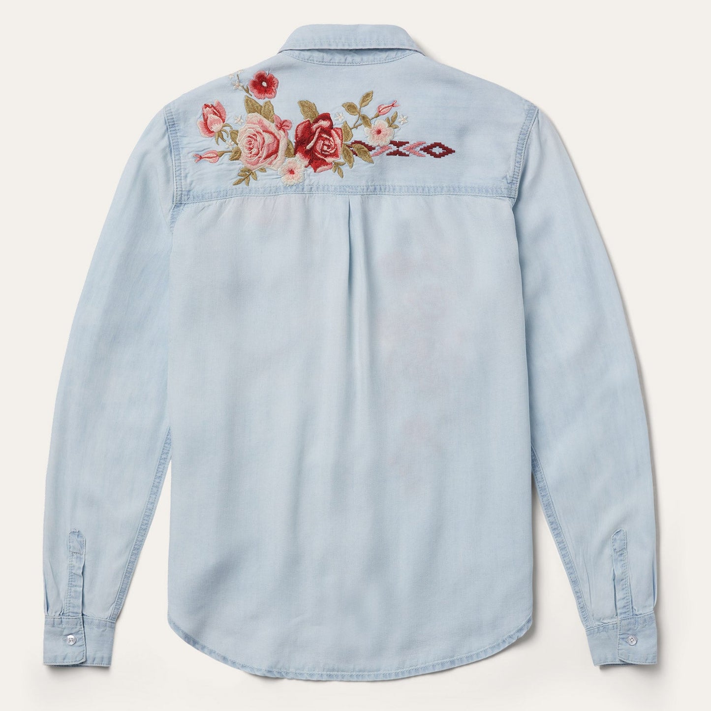 Long-Sleeved Embroidered Shirt | Stetson Blue