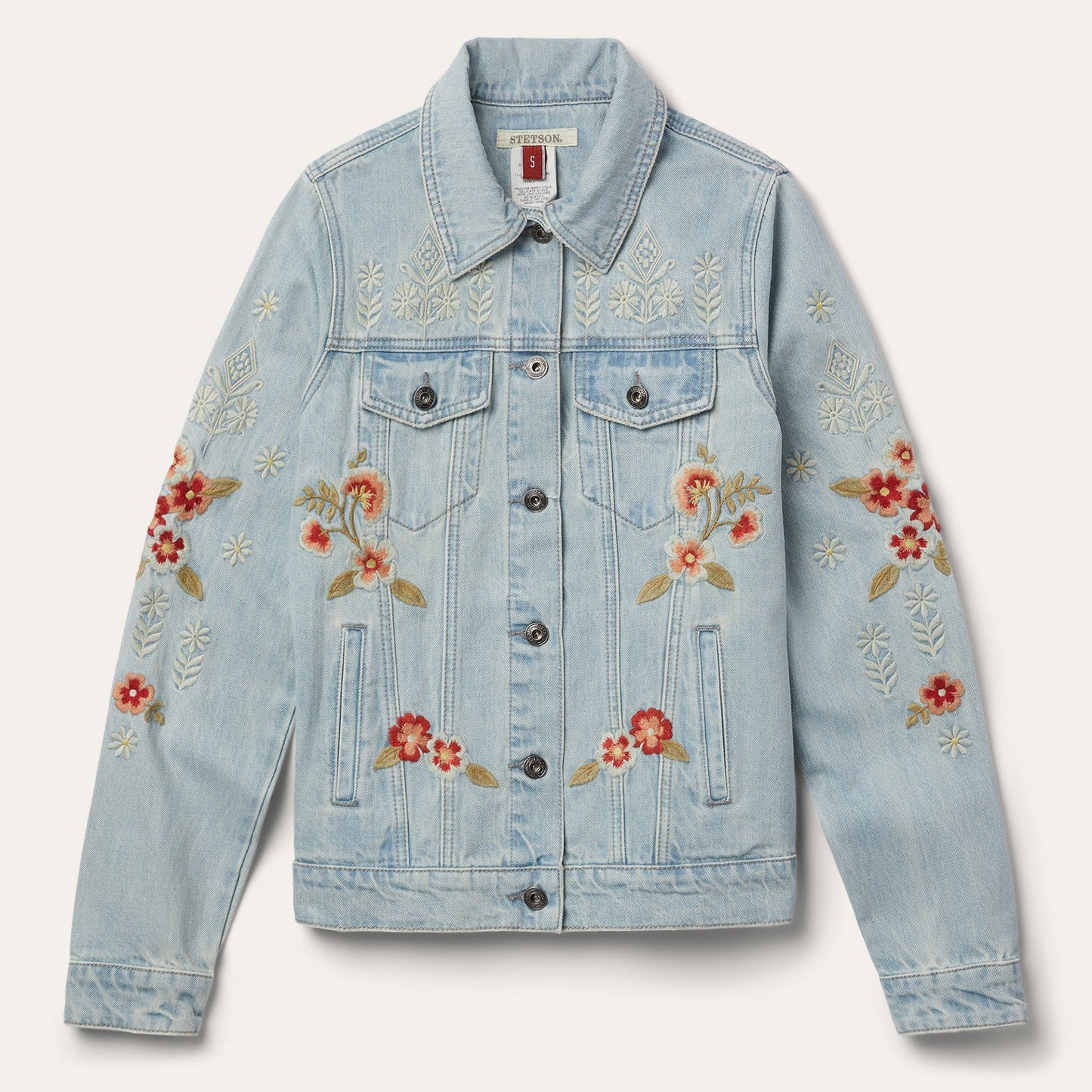 Embroidered Denim Jacket | Stetson Blue