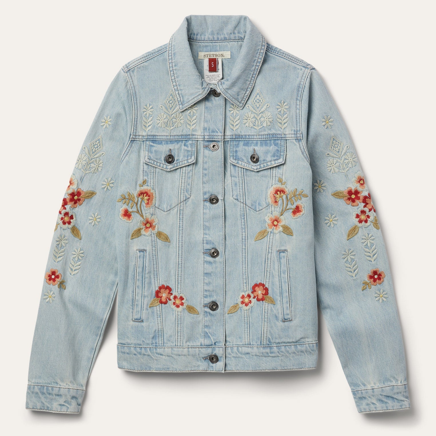 Embroidered Denim Jacket | Stetson Blue