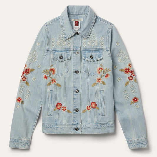 Embroidered Denim Jacket | Stetson Blue