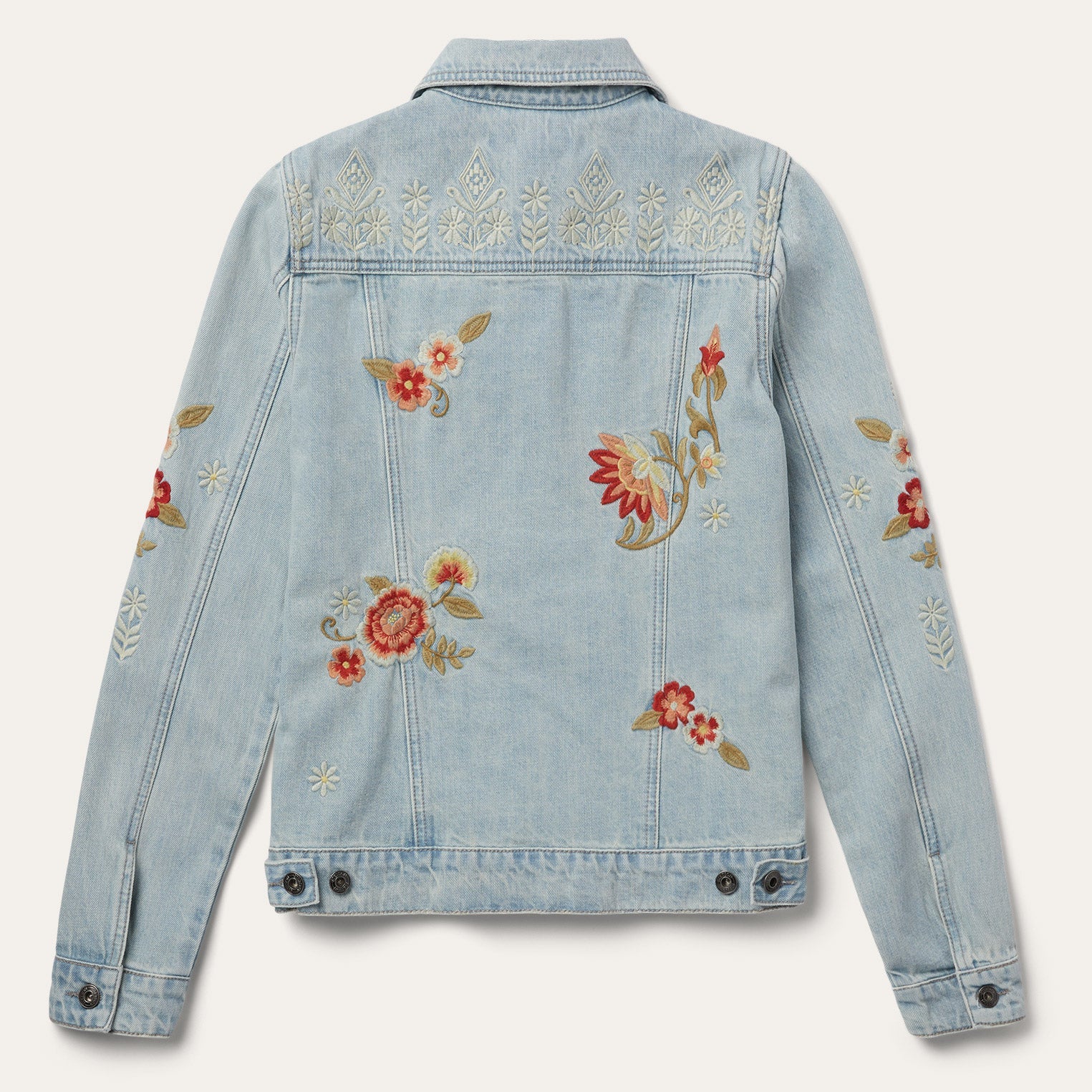Embroidered Denim Jacket | Stetson Blue