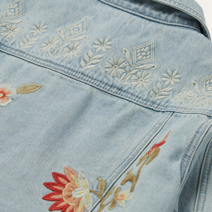 Embroidered Denim Jacket | Stetson Blue